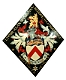 Click to view a larger image of Alan Beddoe's hatchment Click to view a larger image of Alan Beddoe's hatchment